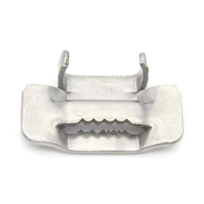 Stainless Steel 1/4 Inch Width*0.12 mm Thickness 100 Pcs Pack Ear-lock Banding Strap Buckle