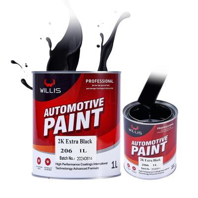 Vehicle Touch Up Orange Red Green 2K Solid Paint 2K Extra Black Acrylic Paint Liquid Coating Automotive Car Paint