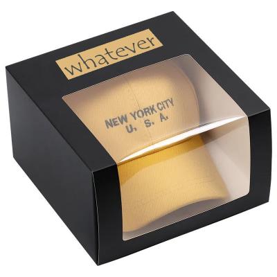 Baseball Snapback Cap Boxes for Hats Low MOQ Custom Collapsible Hat Retail Packing