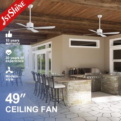 110-240V/50Hz-60Hz White Iron Ceiling Fan with Smart Remote and 4 Blades 1stshine