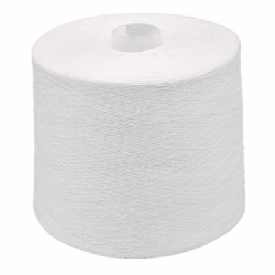Raw White Spun Polyester Yarn 50 / 2  Good Fastness Superior Durability