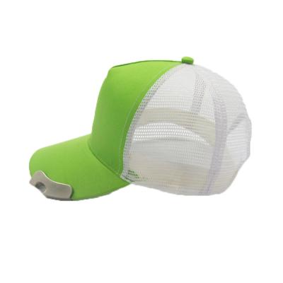 Foam And Mesh Blank 5 Panel Trucker Cap Bottle Opener Hat Unisex Gender