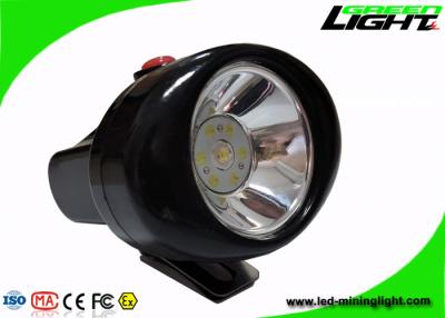 Lightweight Mining Cap Lights 4000 Lux Plug - In Charging With Helmet Bracket