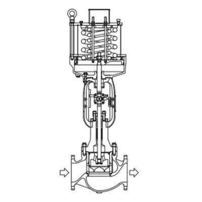 Pressure Balanced Type Electric Control Valve Plain Bonnet Stable Performance