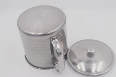 4pcs 10-13cm High quality stainless steel cup chrome soup cup with handle and lid