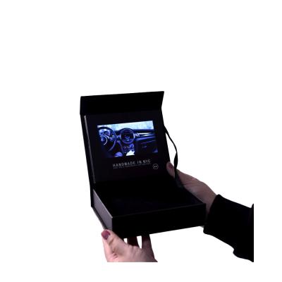 Black 7 Inch LCD Video Gift Box For Jewelry Ring 4GB Memory UV printing