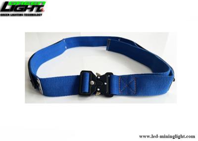 Blue Webbing Mining Waist Belt With Self Locking Clips Reflective Strip